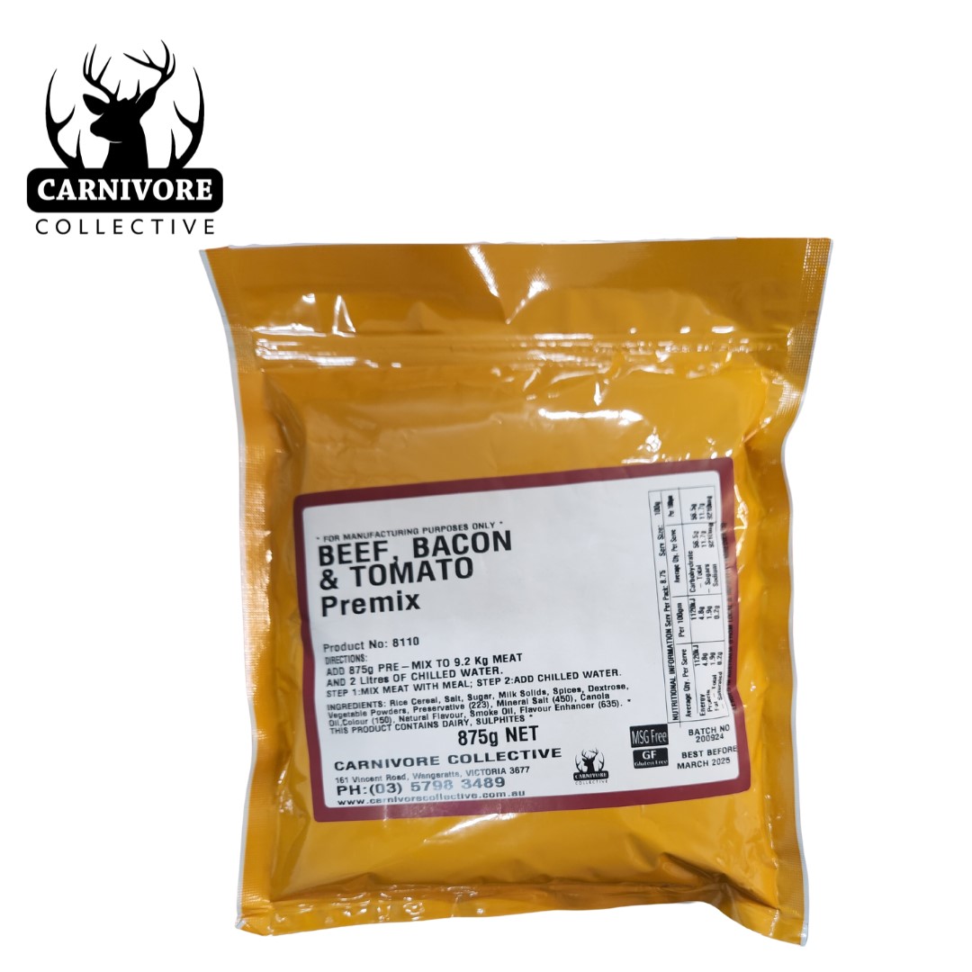 Carnivore Collective 875gms Beef, Bacon & Tomato Sausage Seasoning - Gluten Free